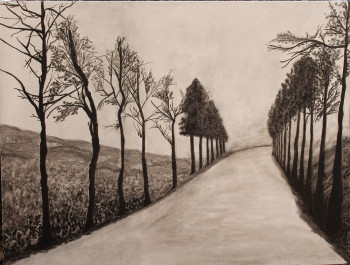 Obra contemporánea nombrada « chemin de la vallée », Hecho por   MARIA  COUTINHO   /  MARIA  C.