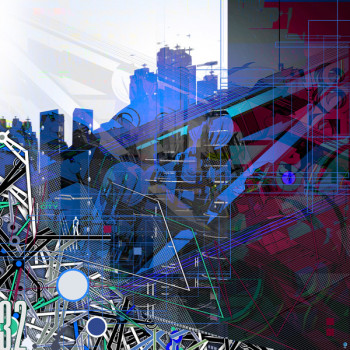 Obra contemporánea nombrada « Complexcity 01 », Hecho por CHRISTOPHE MARTEL