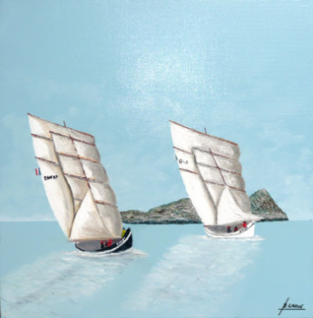 Obra contemporánea nombrada « Les Bisquines », Hecho por BERNARD CAHUE