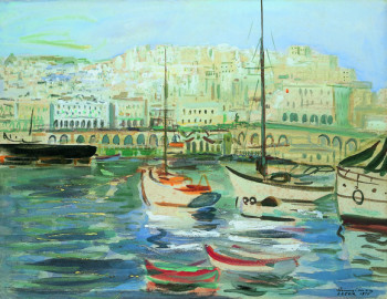 Obra contemporánea nombrada « 01532 - Port d'Alger », Hecho por HENRY SIMON