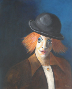 Obra contemporánea nombrada « MADAME CLOWN », Hecho por MIREILLE MAURY