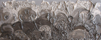Obra contemporánea nombrada « Terre de lave / Land of lava #1331 », Hecho por KLARA