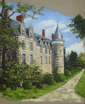 Obra contemporánea nombrada « Le Château de Briacé », Hecho por NELLY SIMON