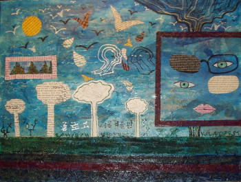 Obra contemporánea nombrada « Mirages d'écrits », Hecho por AGNèS BOUSCARY