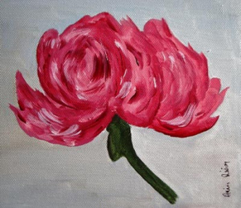 Obra contemporánea nombrada « Pivoine arbustive », Hecho por ALAIN RIVIER