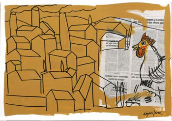 Obra contemporánea nombrada « There is no Room », Hecho por LáZARO FERRé