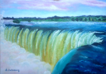 Obra contemporánea nombrada « les chutes du niagara », Hecho por BRIGITTE DUBREUCQ
