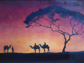 Obra contemporánea nombrada « Sahara », Hecho por POLTORAKOVAA