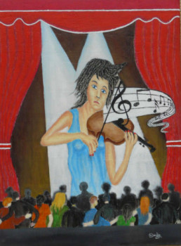 Obra contemporánea nombrada « douce mélodie », Hecho por COMBEMICHEL