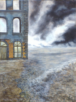 Obra contemporánea nombrada « Monde intérieur, tristesse », Hecho por JEANNINE LIBON