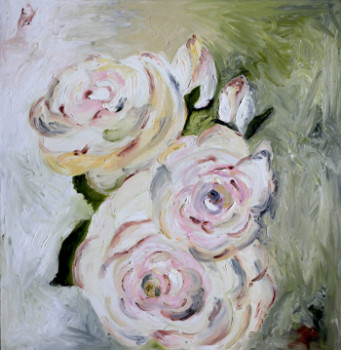 Obra contemporánea nombrada « Roses », Hecho por CHRISTINE REDER