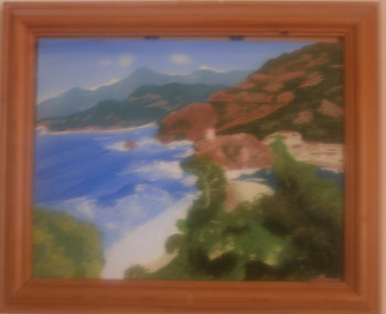 Obra contemporánea nombrada « petit port de corse », Hecho por CATHERINE NICOLAS