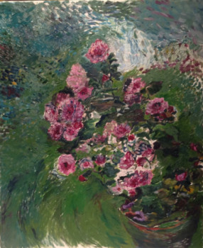 Obra contemporánea nombrada « Vase de chrysanthèmes », Hecho por EMANUELA CELLEGHIN