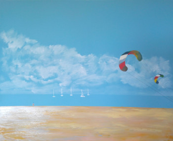 Obra contemporánea nombrada « TARIFA (Espagne) », Hecho por BERNARD CAHUE
