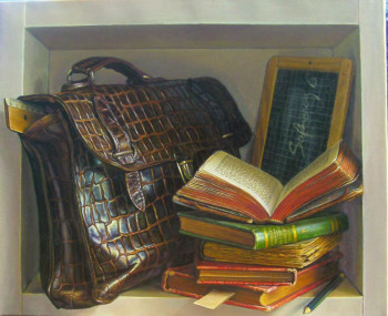 Obra contemporánea nombrada « LE CARTABLE », Hecho por CATHERINE SALMERON