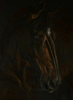 Obra contemporánea nombrada « BELLA DELLA NOTTE », Hecho por MICHELINE HANRARD LADOUL MHL.
