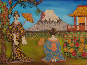 Obra contemporánea nombrada « Maïkos », Hecho por NATHALIE JARRIGE
