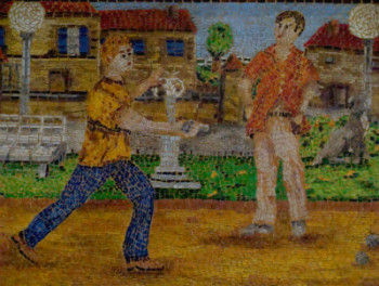 Obra contemporánea nombrada « Les Boulistes », Hecho por NATHALIE JARRIGE