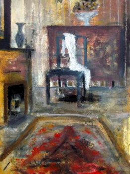 Obra contemporánea nombrada « Intérieur au châle blanc », Hecho por GUILLOU
