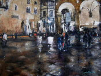 Obra contemporánea nombrada « Firenze, piazza della signoria », Hecho por JEAN-LUC CELCE