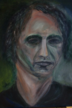 Obra contemporánea nombrada « Autoportrait aux couleurs de Munch », Hecho por DEGUEZ