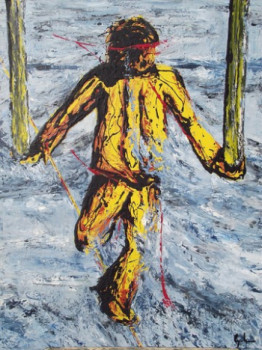 Obra contemporánea nombrada « le poids de l'equilibre », Hecho por CYRIL