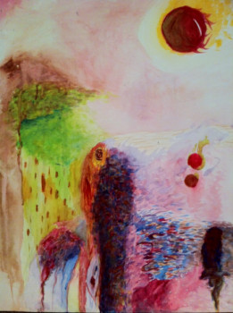 Obra contemporánea nombrada « The Fall of the Meteor On Shamballa », Hecho por SWAN DELATTRE