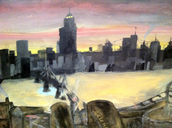 Obra contemporánea nombrada « Empire City », Hecho por SWAN DELATTRE