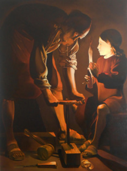 Obra contemporánea nombrada « copie de delatour: "joseph le charpentier" », Hecho por ITSGOUDE