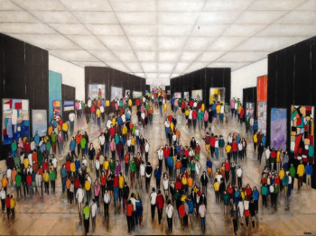 Obra contemporánea nombrada « La galerie », Hecho por VICTOR SASPORTAS