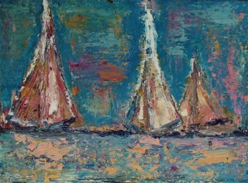 Obra contemporánea nombrada « Voiles de la liberté », Hecho por MICHèLE REVERS