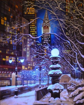 Obra contemporánea nombrada « "New York lights" », Hecho por BARBARA BONNET