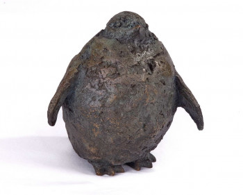 Obra contemporánea nombrada « Penguin Chick 1 / Bébé Manchot 1 », Hecho por JOANNA HAIR