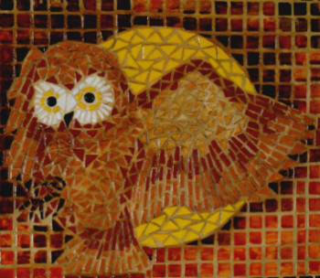 Obra contemporánea nombrada « Chouette en vol », Hecho por NATHALIE JARRIGE
