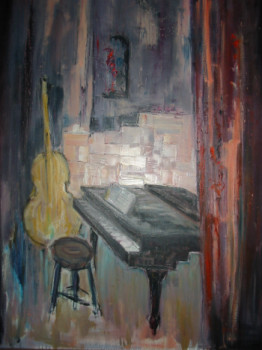 Obra contemporánea nombrada « le piano », Hecho por ALAIN COJAN