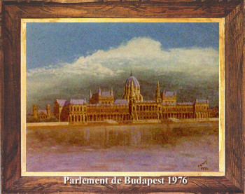 Obra contemporánea nombrada « Le Parlement de Budapest 1976 », Hecho por EMILE RAMIS