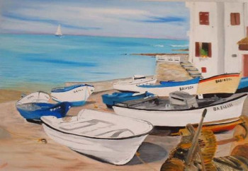 Obra contemporánea nombrada « port de GUETHARY », Hecho por QUEM