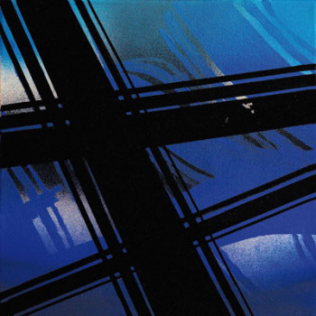 Obra contemporánea nombrada « infrablue 5 », Hecho por WILGA LERAT
