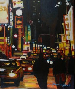 Obra contemporánea nombrada « New York "Times Square de nuit" », Hecho por MAXENCE GERARD