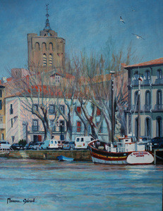 Agde "place de la marine en hiver" En el sitio ARTactif