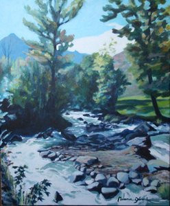 Pyrénées "La rivière" En el sitio ARTactif