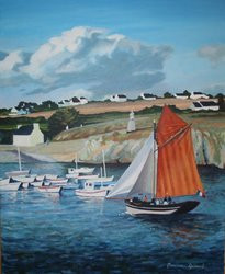 Bretagne "Voile rouge" En el sitio ARTactif