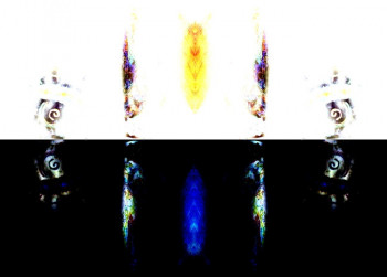 Obra contemporánea nombrada « ~De l'ombre et de la Lumière~Ascension~unification », Hecho por MIROIR PLANéTAIRE BLANC