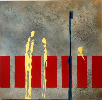 Obra contemporánea nombrada « Moment d'échange », Hecho por FLORE SCHNEIDER