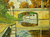Obra contemporánea nombrada « Le pont du Mas d'Agenais », Hecho por MARICHALTON