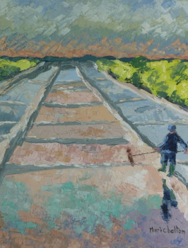 Obra contemporánea nombrada « Le paludier », Hecho por MARICHALTON