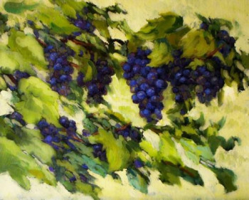 Obra contemporánea nombrada « Grappes de raisin. ref: 6F05A14 », Hecho por AGNèS DORTU