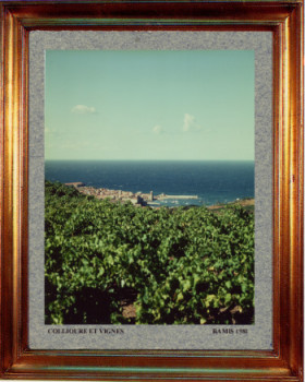 Obra contemporánea nombrada « Catalogne nord, Collioure vignes et mer 1981 », Hecho por EMILE RAMIS