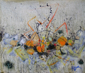 Obra contemporánea nombrada « Métaphore orange », Hecho por ALBUR