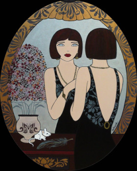 Obra contemporánea nombrada « Lizzie Coquette », Hecho por CATHAJEK